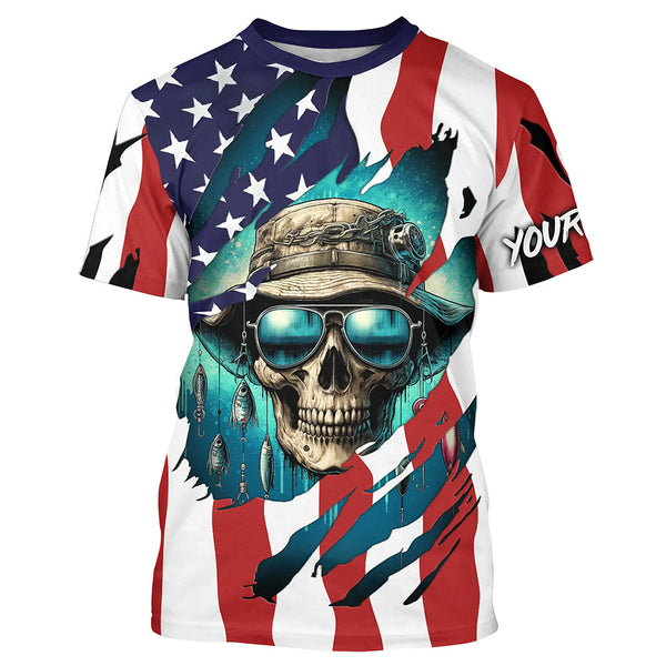 Fish Reaper American fisherman custom fishing shirts UV protection NQS910