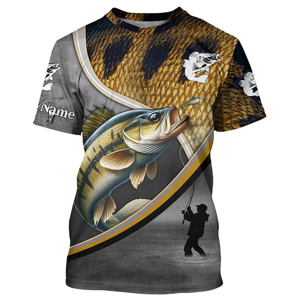 Smallmouth Bass fishing freshwater personalized fishing tournament sun protection fishing apparel NQS5676