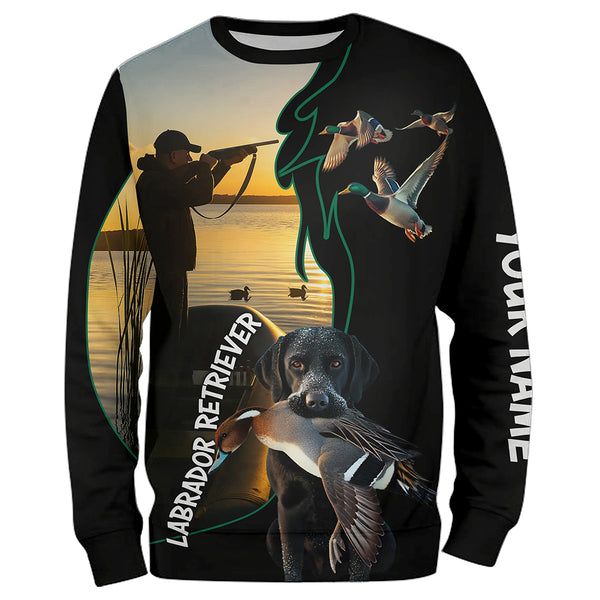 Black Labs Dog Pintails Hunting Shirt Personalized Duck Hunting Shirt for Hunter FSD4753
