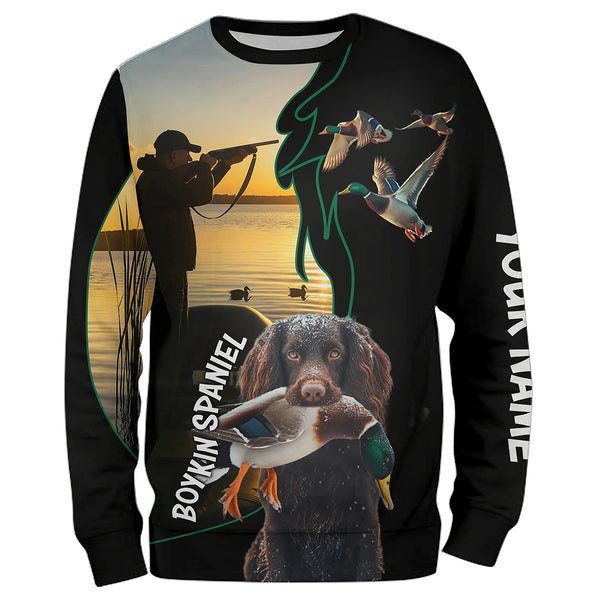 Duck Hunting with Dog Boykin Spaniel Personalized Duck Hunting Shirts FSD4756