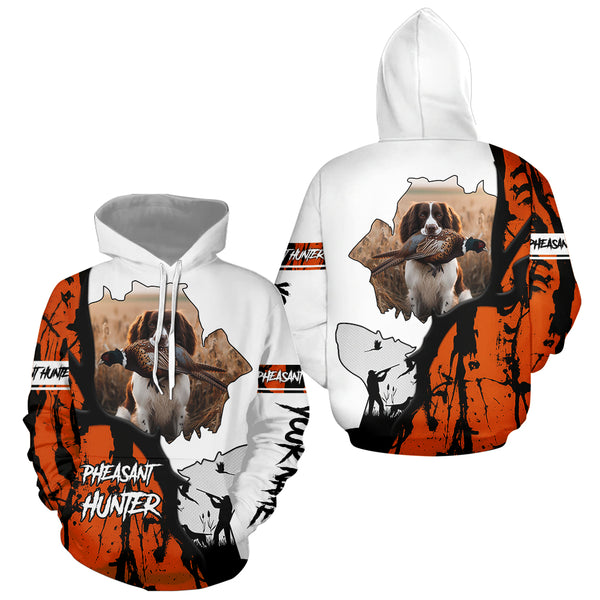 Pheasant hunting dog English Springer Spaniel Custom Name shirt for Hunter FSD4712