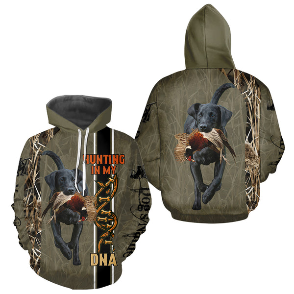 Custom Black Labs Hunting Dog Shirt for Hunters, Hunting In My DNA FSD4736