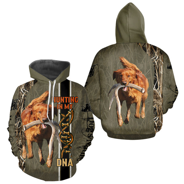 Custom Golden Retriever Hunting Dog Shirt for Hunters, Hunting In My DNA FSD4743