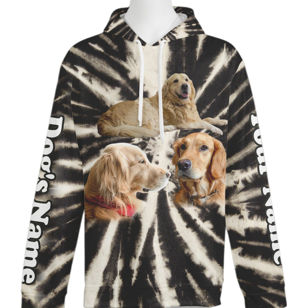 Custom Dog Photo Tie-Dye Hoodie – 3 Photo Design FSD4767