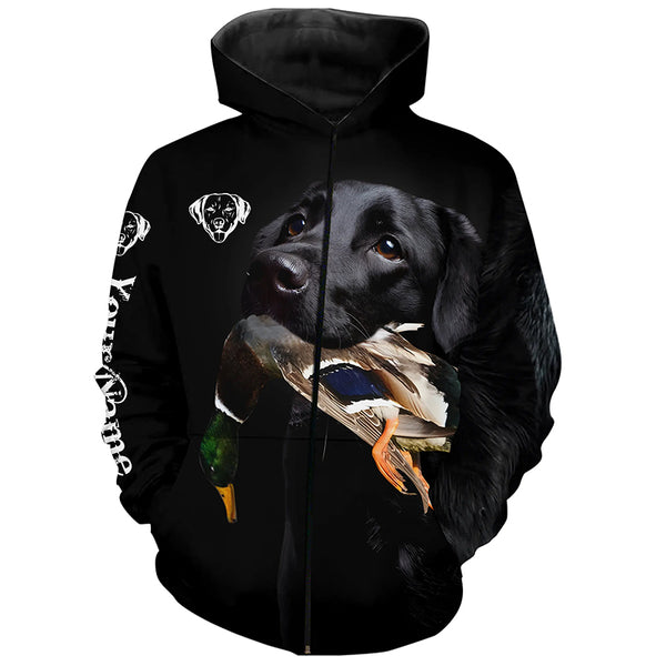 Personalized Duck Hunting Shirts Hunting Dog Labrador Retriever Black Lab 3D Full Printing Shirt, Hunting Gifts - FSD2688