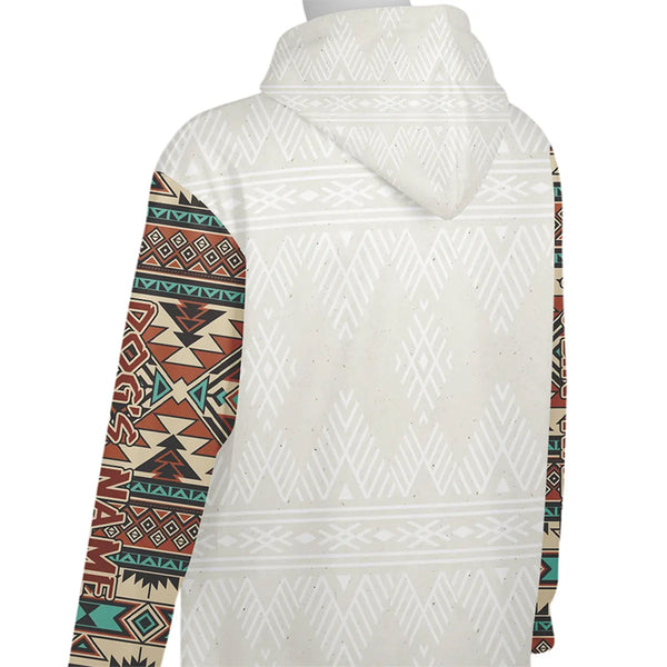 Funny Custom Dog Wearing a Tribal Feather Headdress Hoodie FSD4778