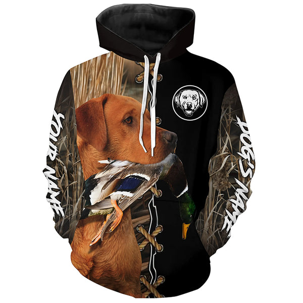 Fox Red Labrador Retriever Hunting Custom Name Shirt, Personalized Hunting Dog Hoodie FSD4683