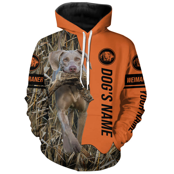 Weimaraner Hunting Dog Customized Name All over printed Shirts for Hunters, Hunting Gifts FSD4093