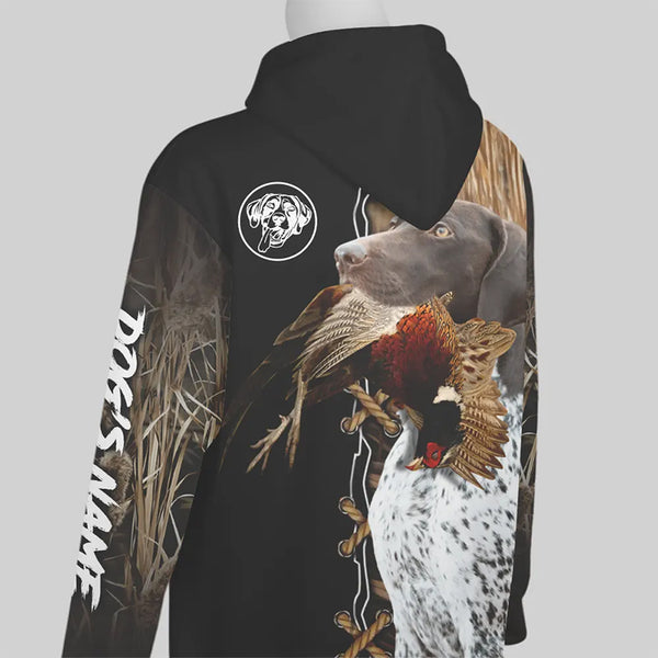 German Shorthaired Pointer Hunting Dog Custom Name Hoodie Shirt for Hunter FSD4684