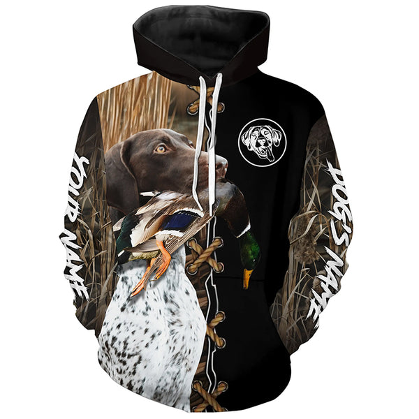 German Shorthaired Pointer Hunting Dog Custom Name Hoodie Shirt for Hunter FSD4684