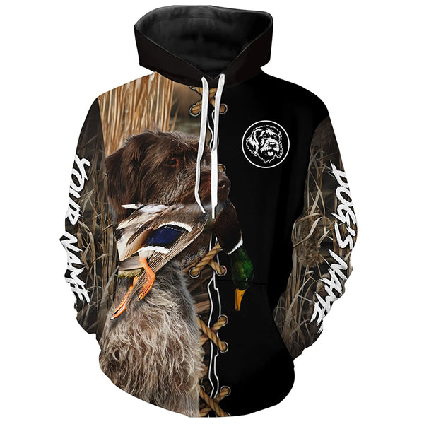 Wirehaired Pointing Griffon Hunting Dog Custom Name Hoodie Shirt for Hunter FSD4688