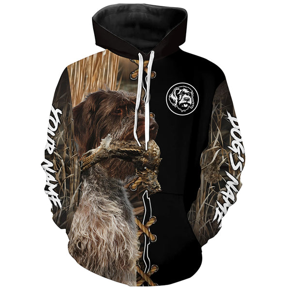 Wirehaired Pointing Griffon Hunting Dog Custom Name Hoodie Shirt for Hunter FSD4688