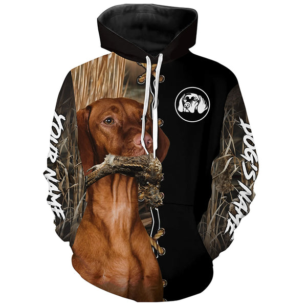 Vizsla Hunting Dog Custom Name Hoodie Shirt for Hunter FSD4690