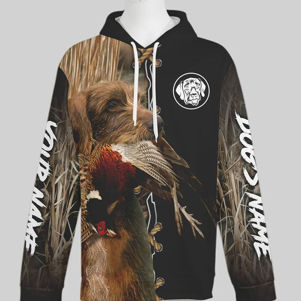 Pudelpointer Hunting Dog Custom Name Hoodie Shirt for Hunter FSD4691