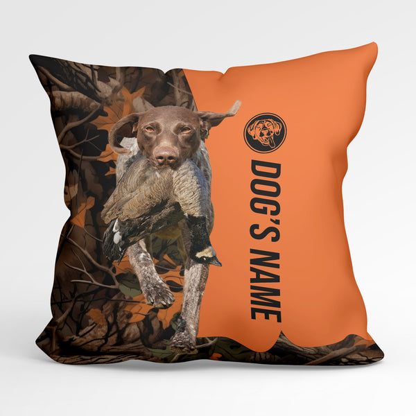 German Shorthaired Pointer Duck/Pheasant Hunting Custom Dog's Name Pillow, Hunting dog Pillows FSD4380