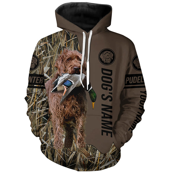 Pudelpointer Hunting dog customized Name Shirt, camo and brown color FSD4673