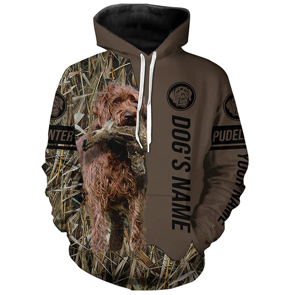 Pudelpointer Hunting dog customized Name Shirt, camo and brown color FSD4673