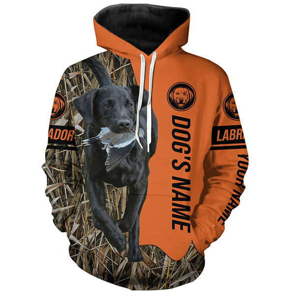 Black Labrador Retriever Hunting Dog Customized Name Shirts for Hunters FSD4074