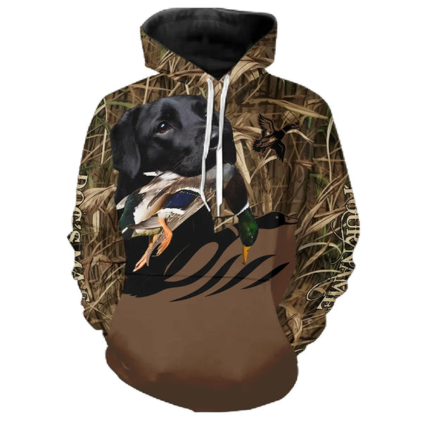 Duck Hunting Waterfowl camo Custom Name Shirts with many Hunting Dogs to Choose FSD4760