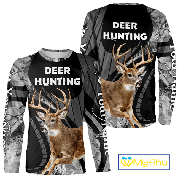 Deer Buck Custom Name 3D All Over Printed Shirts, Hunting Hoodie For Men NHT350