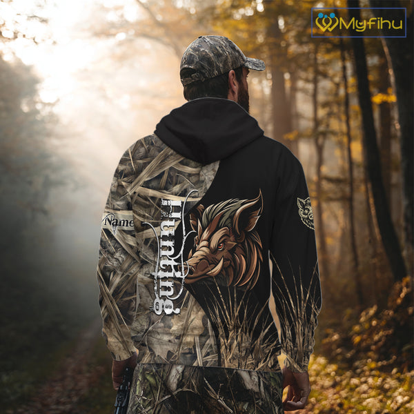 Beautiful Wild Boar Hunting Grass Camo Shirts for Hunters, Boar Hunting Clothing, Hunting Gifts NBT209