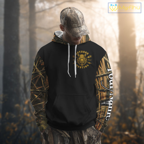 Wild Boar Hunting Camouflage 3D All Over Print Shirts Personalized Hunting Gifts NBT138