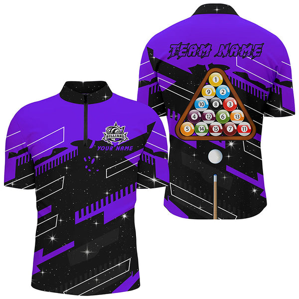 Personalized Purple 8 Ball Pool Jerseys Billiard Shirts For Men Custom 8 Ball Billiard Team Shirts TDM1963