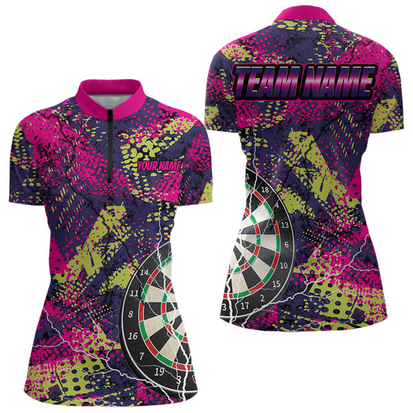 Grunge Colorful Lightning Darts Shirts For Women Custom funny Dart Jersey TDM3543