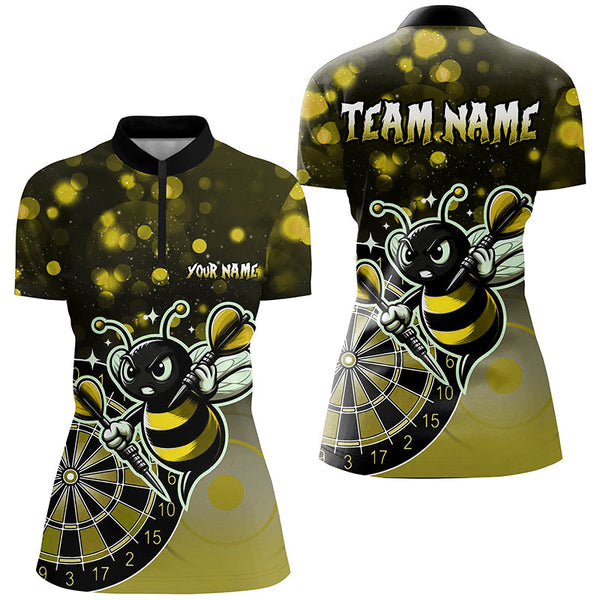 Personalized Yellow Darts Bee Custom Darts Shirts For Women, Funny Darts Apparel, Best Darts Gifts TDM2200