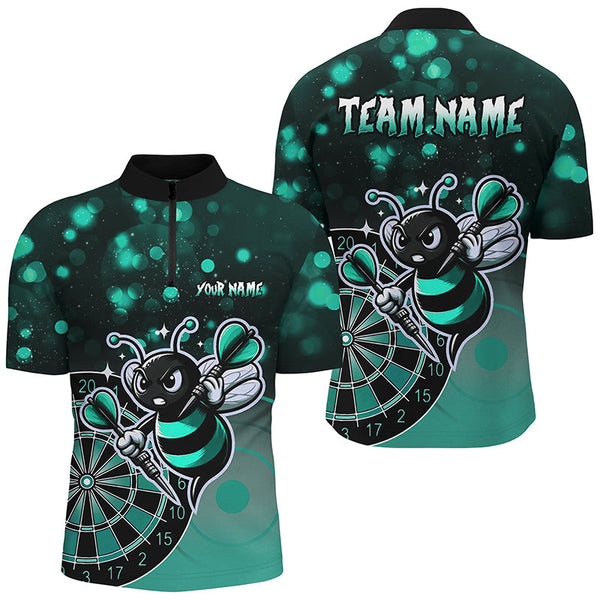 Personalized Turquoise Darts Bee Custom Darts Shirts For Men, Funny Darts Apparel, Best Darts Gift TDM2201