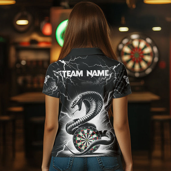 White And Black 3D Thunder Lightning Custom Cobra Snake Women Dart Shirt Jersey Best Dart Team Shirt TDM3721