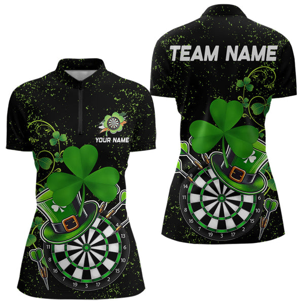 Luckiest Shamrock Grunge Dart Shirts For Women Custom Patrick Day Dart Jersey TDM3591
