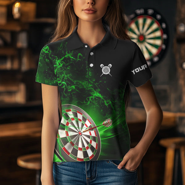 Custom Green Lightning Eagle Dart Shirt For Women, Dart Jersey Pocket Option TDM3763