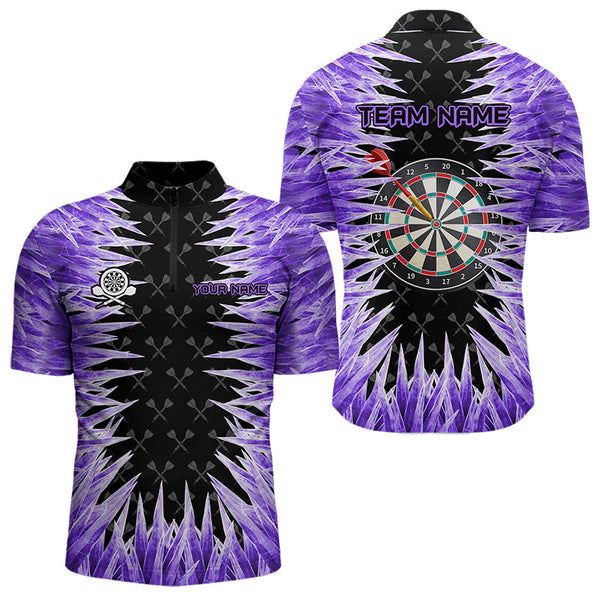Personalized Darts Board Purple Icy 3D Printed Men Dart Shirts Custom Cool Dart Jerseys For Team TDM3482