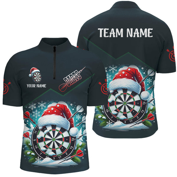 Funny Dart Board Santa Custom Dart Shirts For Women, Christmas Dart Gifts Dart Team Jerseys TDM2833