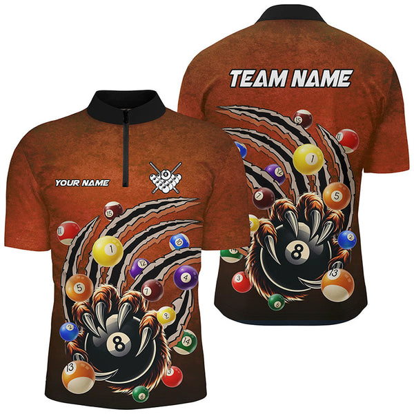 Personalized Funny Billiard Claws 3D Printed Men Billiard Shirts Custom Billiard Balls Team Jerseys TDM1908