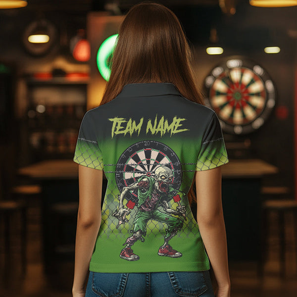 Funny Zombie Dart Shirt With Pocket Option For Women Custom Dart Team Jerseys TDM3805