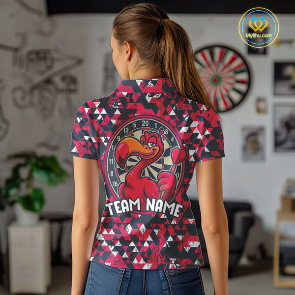 Funny Geometric Grunge Flamingo Dart Shirts For Women Custom Darts Jerseys Outfits, Darts Gifts TDM3963