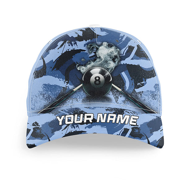 Personalized 8 Ball Pool Smoke Billiard Caps For Player, Top Hats Billiard Snooker Baseball Cap TDM1966