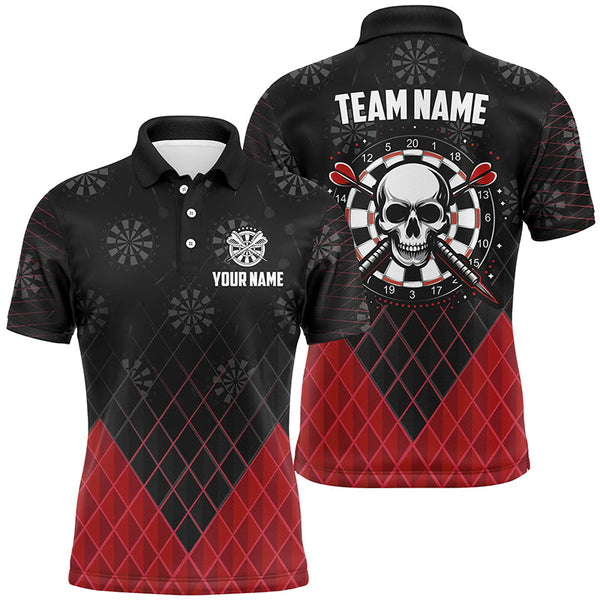 Personalized Multicolor Skull Darts Polo & Quarter-Zip Shirts Custom Darts Team Jerseys For Men Women TDM1622