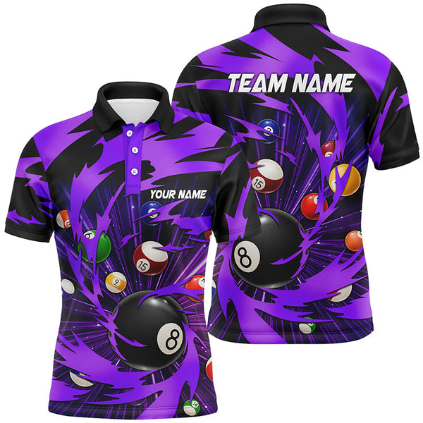 Personalized Multicolor Billiard Balls 3D Printed Shirts For Men, Best Billiard Team Jerseys TDM1655