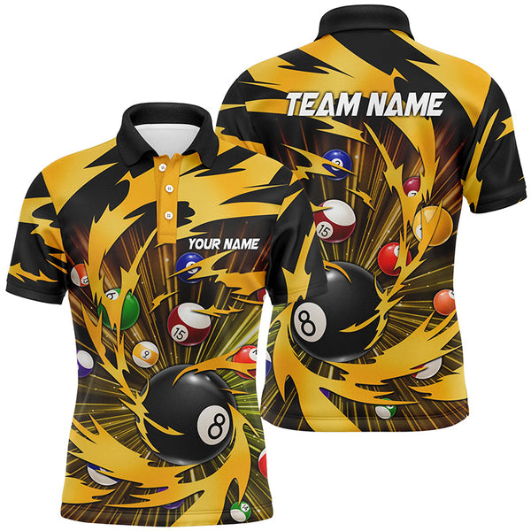Personalized Multicolor Billiard Balls 3D Printed Shirts For Men, Best Billiard Team Jerseys TDM1655