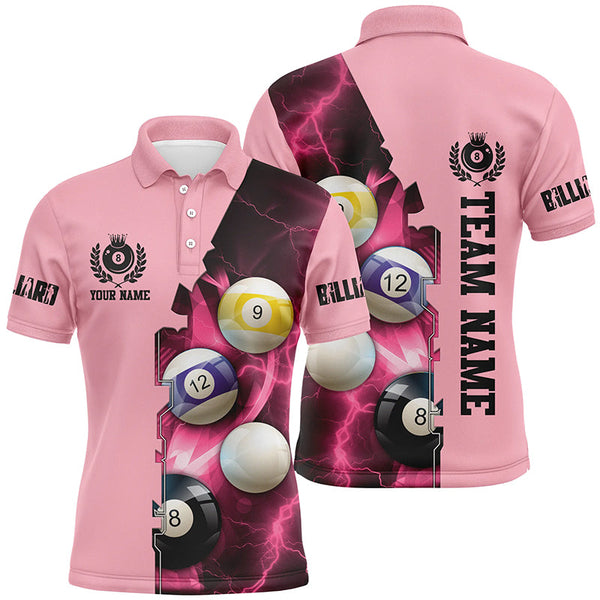 Custom Multicolor Billiard Balls Thunder Lightning Billiard Shirts For Player, Best Billiard Jerseys TDM1671