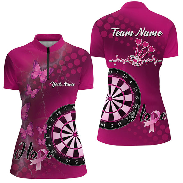 Pink Darts Board Breast Cancer Awareness Custom Darts Shirts For Women, Pink Darts Team Jerseys TDM1690