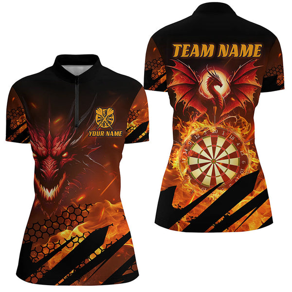 Personalized Dragon Dartboard Fire Flame Women Darts Shirts Custom 3D Darts League Team Jerseys TDM1700
