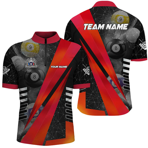 Best Custom Billiard Jerseys Uniform For Men, Personalized Tournament Billiard Shirts |Red TDM2141