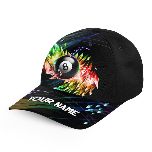 Personalized Colorful Frozen Ice Billiard Hats Custom Adjustable 3D Billiard Baseball Caps For Pooler TDM1432