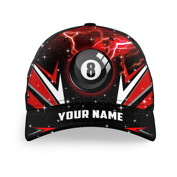 8 Ball Pool Billiard Jerseys Baseball Caps For Men Women, Custom Adjustable 3D Printed League Billiard Hats Gifts TDM0561
