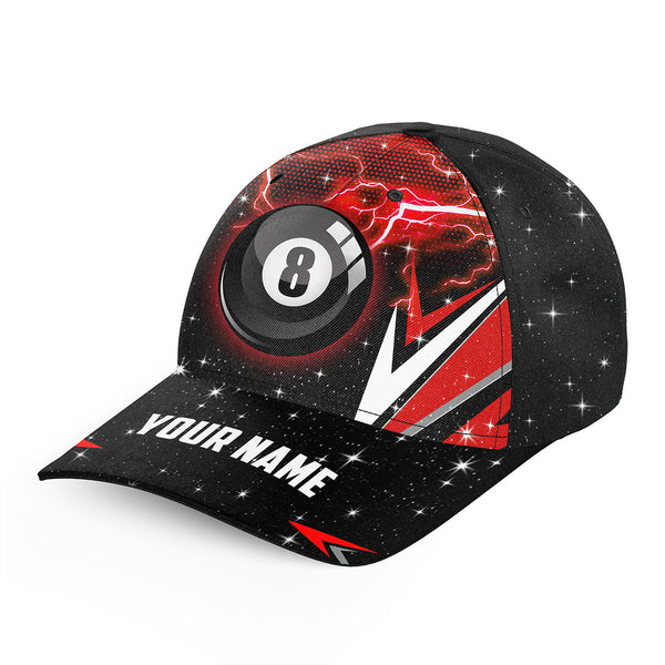 8 Ball Pool Billiard Jerseys Baseball Caps For Men Women, Custom Adjustable 3D Printed League Billiard Hats Gifts TDM0561