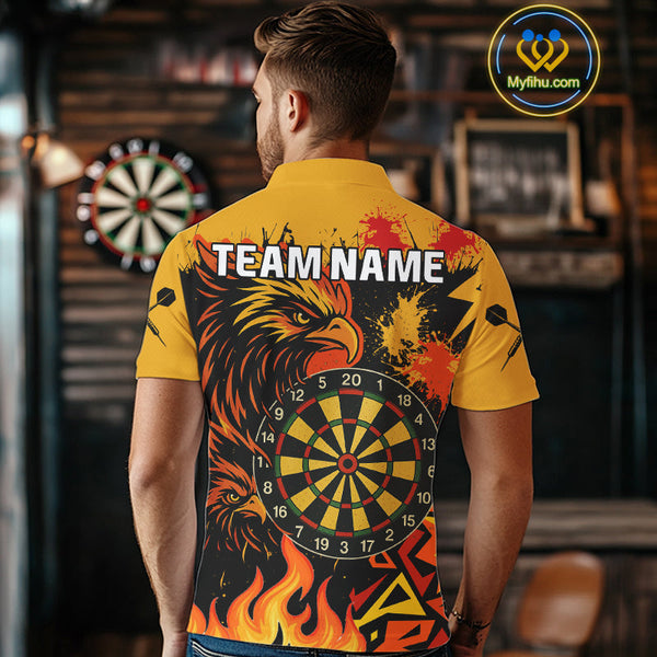 Custom Flame Eagle Dart Jerseys, Dart Polo Shirt For Men, Team Uniform NYN0399